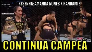 Amanda Nunes vence Randamie e continua campeã  (RESULTADOS UFC 245)