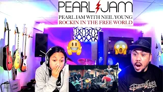 PEARL JAM WITH NEIL YOUNG ROCKIN IN THE FREE WORLD. (DAUGHTER REACT)