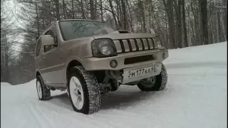 Гора Московская Moscow mount. Suzuki Jimny in deep snow ジムニー 4x4 offroad Сахалин Размаслай