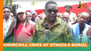 Churchill Cries At Othuol Othuol's Burial