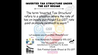 What is Inverted tax structure in gst? #tax #india #indirectshots #shorts #videos #gst #gstindia