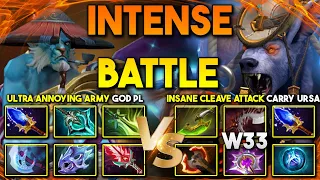 INTENSE HARD CARRY BATTLE | Ultra Annoying Army Phantom Assassin Versus Insane Cleave Attack Ursa