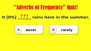 "Adverbs of Frequency" Quiz! English Grammar Quiz. Learn and improve grammar.