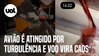 Turbulência em voo para Portugal: Vídeo mostra momento em que vinho de passageira voa para o teto