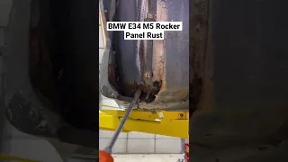 BMW E34 M5 Rocker Panel Rust #bmw #cars #bmwm5 #diy #bmwe34 #restoration #automotive #mechanic