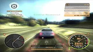 NFSMW - Fully upgraded Mercedes CLK 500 top speed