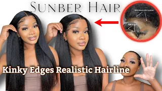 THE PERFECT REALISTIC KINKY EDGES💥🥰🥰 |Everyone thought this was MY HAIR!!!| Ft.Sunber Hair
