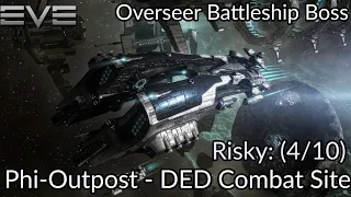 EVE Online Exploration - Serpentis Phi-Outpost DED Combat Site (Risky: 4/10) - Cheap Cruiser Run