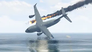Massive C -17 Emergency Landing After Almost Drowsing Into The Ocean | GTA 5