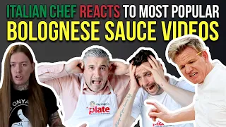 Italian Chef Reacts to Most Popular BOLOGNESE SAUCE VIDEOS