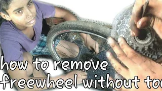 how to remove freewheel without tool /Bicycle/ Freewheel Disassembly/Assembly | freewheel/ top / diy