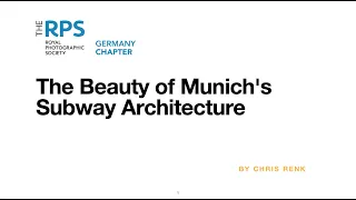 Online Talk - The Beauty of Munich Subway Architecture