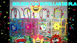 COMO HACER BOLSOS Y MOCHILAS CON BOTELLAS DE PLASTICOS PASOS A PASOS