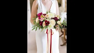 16'' Fuchsia & Cream Bridal Bouquet Wedding Bouquets Artificial Flowers