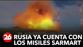 Rusia asegura que ya tiene en servicio los misiles Sarmat, capaces de lanzar ojivas nucleares