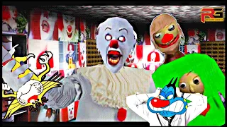 Pennywise Granny and Baldi Grandpa in Granny Chapter two with Oggy and Jack gameplay