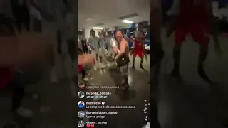 messi singing celebrate  in dressing room...