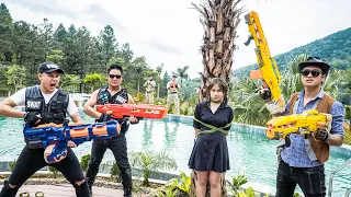 Alpha Nerf War : The Expendables SEAL X Warriors Nerf Guns Fight Crime Dr Lee Crazy Raid Underworld