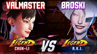 SF6 ▰ VALMASTER (Chun-Li) vs BROSKI (A.K.I.) ▰ Ranked Matches