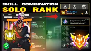 BR ranked Solo ranked Character Combination | Best character combination in free fire