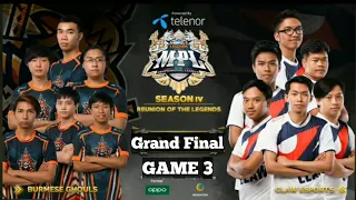 BurmeseGhouls Vs Claw Esports Grand Final GAME 3