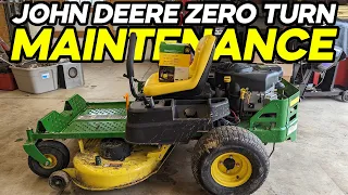 John Deere Zero Turn Tune Up + Oil Change - Step By Step