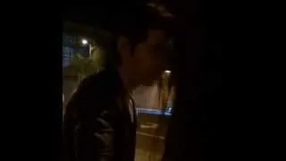 Alex Turner meeting fans + adorable laugh