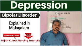 Depression- Definition, Etiology, Clinical features & Diagnosis Explained In Malayalam
