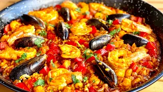 AUTHENTIC SPANISH SEAFOOD PAELLA RECIPE | SEAFOOD PAELLA RECIPE | HOW TO MAKE PAELLA