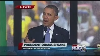 President Obama Speaks At Mandela Memorial