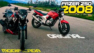 FAZER 250 2008 Montadinha - Todas as modificações