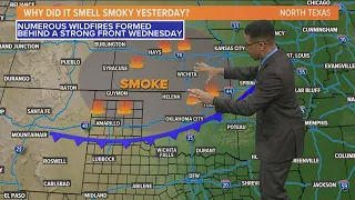 Why does it smell smoky in Dallas-Fort Worth?
