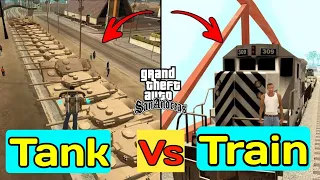 TANK VS TRAIN - Who Will Win ? Gta San Andreas