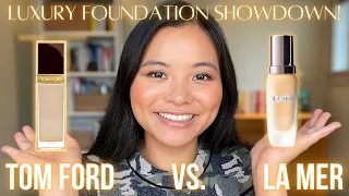 TOM FORD VS. LA MER | Which luxury foundation is more worth it? TWO wear tests!