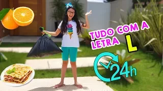 24 HORAS COMENDO SÓ COMIDAS E FAZENDO COISAS COM A LETRA "L" | Luluca