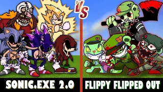 FNF Sonic.EXE 2.0 vs. Flippy Flipped Out! | Minecraft (CRAZY!)