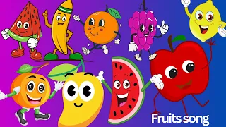 Apples, bananas, grapes, and strawberry song | fruits song for kıds | Baby learning songs | Kiddopop