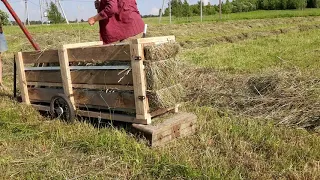 Испытание ЗВЕРЬМАШИНЫ для тюкования сена