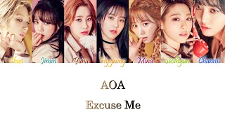 AOA (에이오에이) - Excuse Me Han/Rom/Eng Color Coded Lyrics