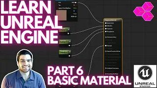 Create A BASIC MATERIAL EASY! Part 6 Learning Beginner UNREAL ENGINE! Get Ready for UE5!
