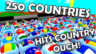 250 COUNTRIES MARBLE BATTLE RACE - HITS COUNTRY BALLS OUCH! 1 EP