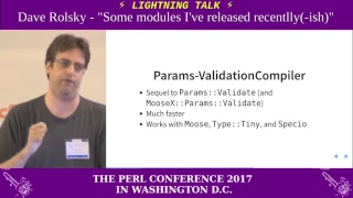 Lightning Talk by Dave Rolsky - "Things I Released Recently-ish"