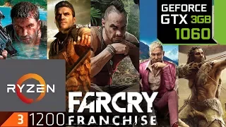 Far Cry Franchise - GTX 1060 3gb - 1 - 2 - 3 - 4 - Primal - ryzen 3 1200 - Series benchmark