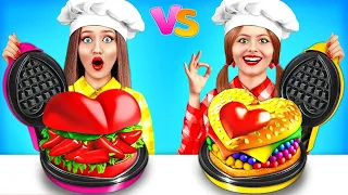 Desafio Culinário Rico vs Pobre | Desafio Alimentar Com Doces Riquíssimos por Mega Game