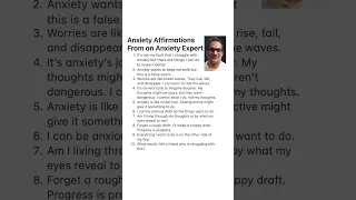 Anxiety affirmations from an anxiety expert #motivation #anxietyrelief #psychologist