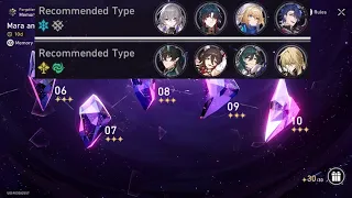 Memory of Chaos 10 (3 Stars, 30 Cycles Left), 0 Cycles, Lv. 20 Sampo, Part 1 | Honkai: Star Rail