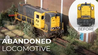 Abandoned locomotive and details for the diorama - Abandoned Rail Yard #4