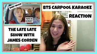 BTS (방탄소년단) - Carpool Karaoke @ The Late Late Show With James Corden REACTION