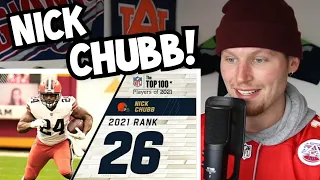 Rugby Player Reacts to NICK CHUBB (RB, Cleveland Browns) #26 The Top 100 NFL Players of 2021!