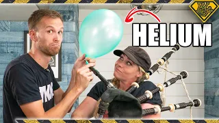Playing a Bagpipe with Helium